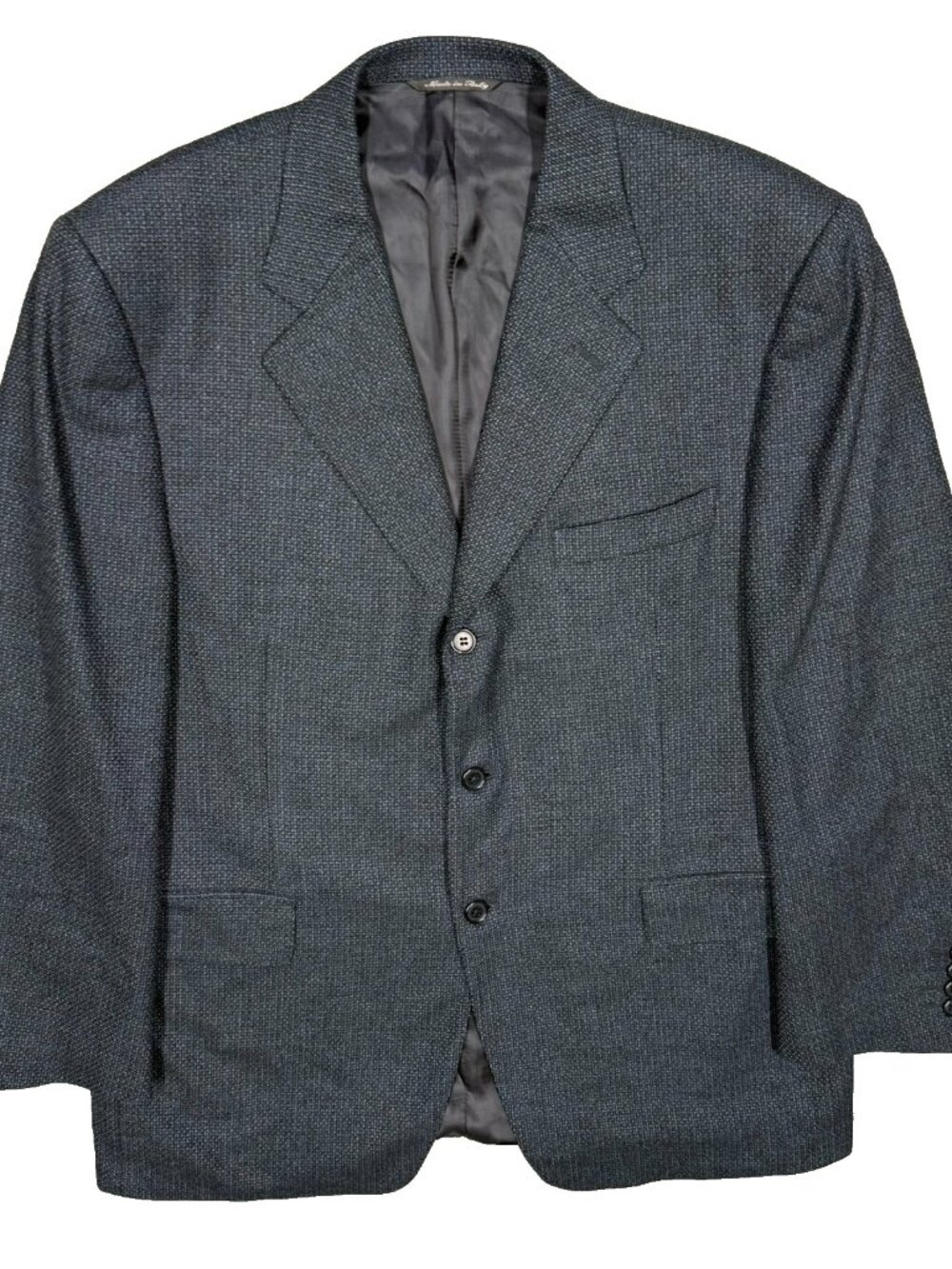 Canali Wool Cashmere Blazer Hopsack Sport Coat Made in Italy Blue 42S